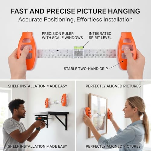 Magnetic Alignment Ruler with Level