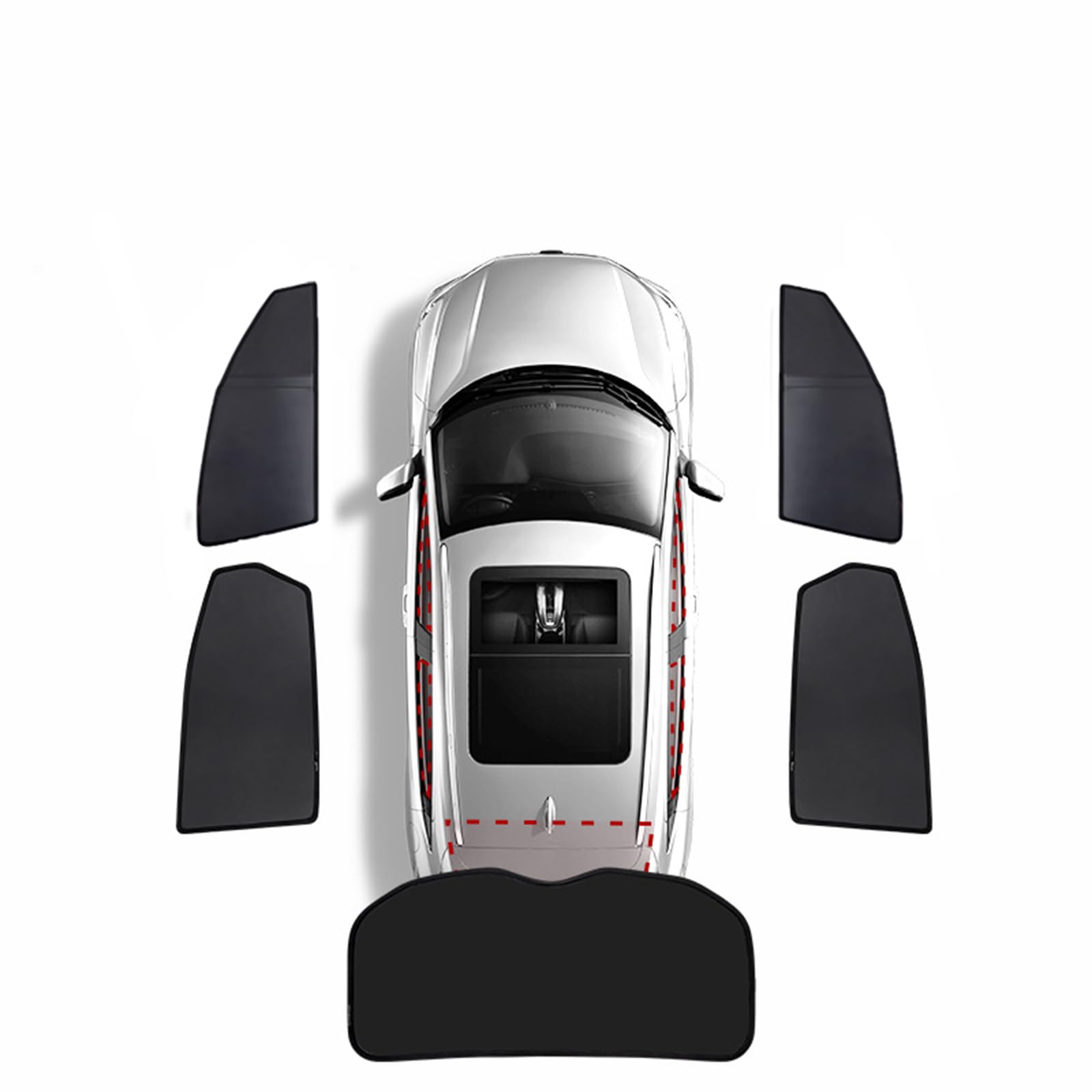 Tendine Parasole Auto Personalizzato per Mazda 2 Ⅲ Sedan (DJ) 2014 2015 2016 2017 2018 2019-2022, Protezione UV e Privacy Tende Magnetica Finestrin Anti Zanzara,5 Pieces