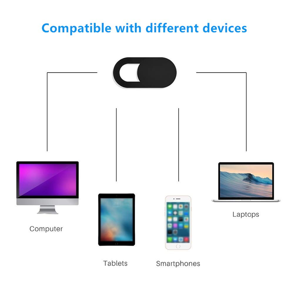 HEQ Lot de 8 housses de webcam pour appareil photo, ultra mince, pour ordinateur portable, smartphones, tablettes, etc. Accessoire de téléphone portable - Protection de votre vie privée