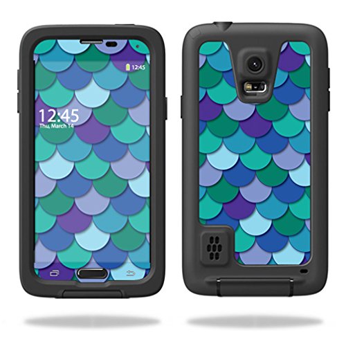 MightySkins Skin Compatible with LifeProof fre Samsung Galaxy S5 Case wrap Cover Sticker Skins Blue Scales