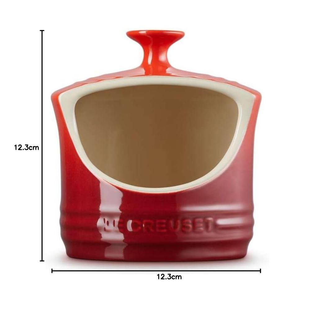 Le Creuset Porta sale in gres vetrificato, 0.3 Litri, Rosso Ciliegia, 80811100600005