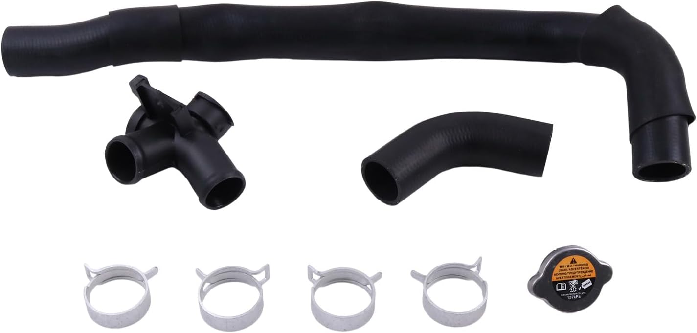 Radiator Cap Assembly Upper Coolant Radiator Filler Neck & Water Outlet 21501-9HA0A 21430-8991A Compatible with Nissan Infiniti Maxima Murano Quest Tiida GT-R Altima 2007-2013
