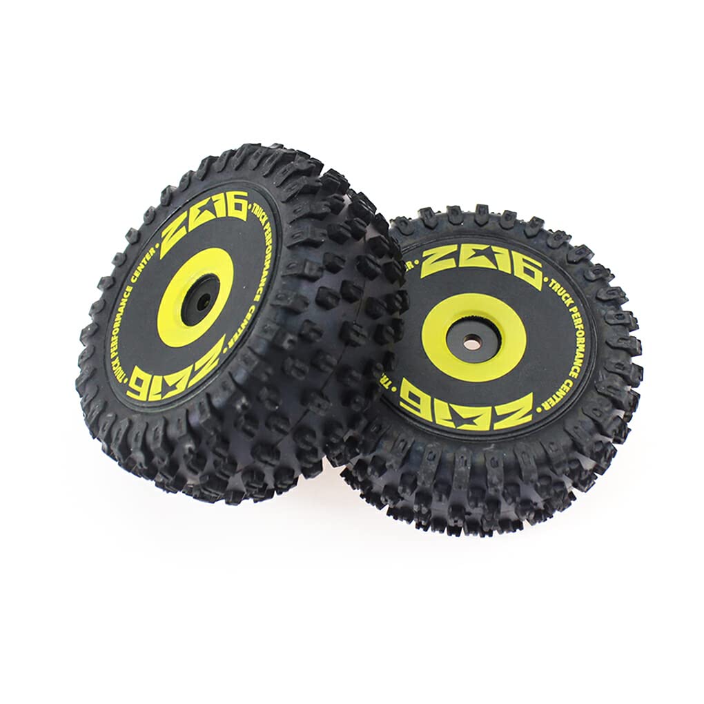 RC Gummireifen, 4pcs RC Reifen Und Felgen Set Für 144001 1/14 RC Off Road Car Upgrade Teile(Schwarz