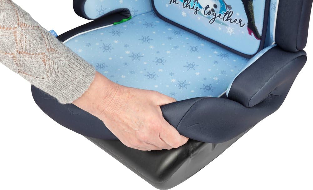 Disney Frozen I-Size R129- Siège Auto Pour Enfants De 15 à 36 Kg (3,5 à 12 Ans), 100-150 Cm, Groupe 2/3, Peut être Installé à L'aide D'une Ceinture à 3 Points, Bleu Clair.