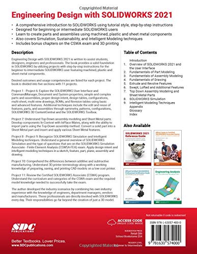 Engineering Design With Solidworks 2021: A Step-By-Step Project Based Approach Utilizing 3D Solid Modeling #TOP1