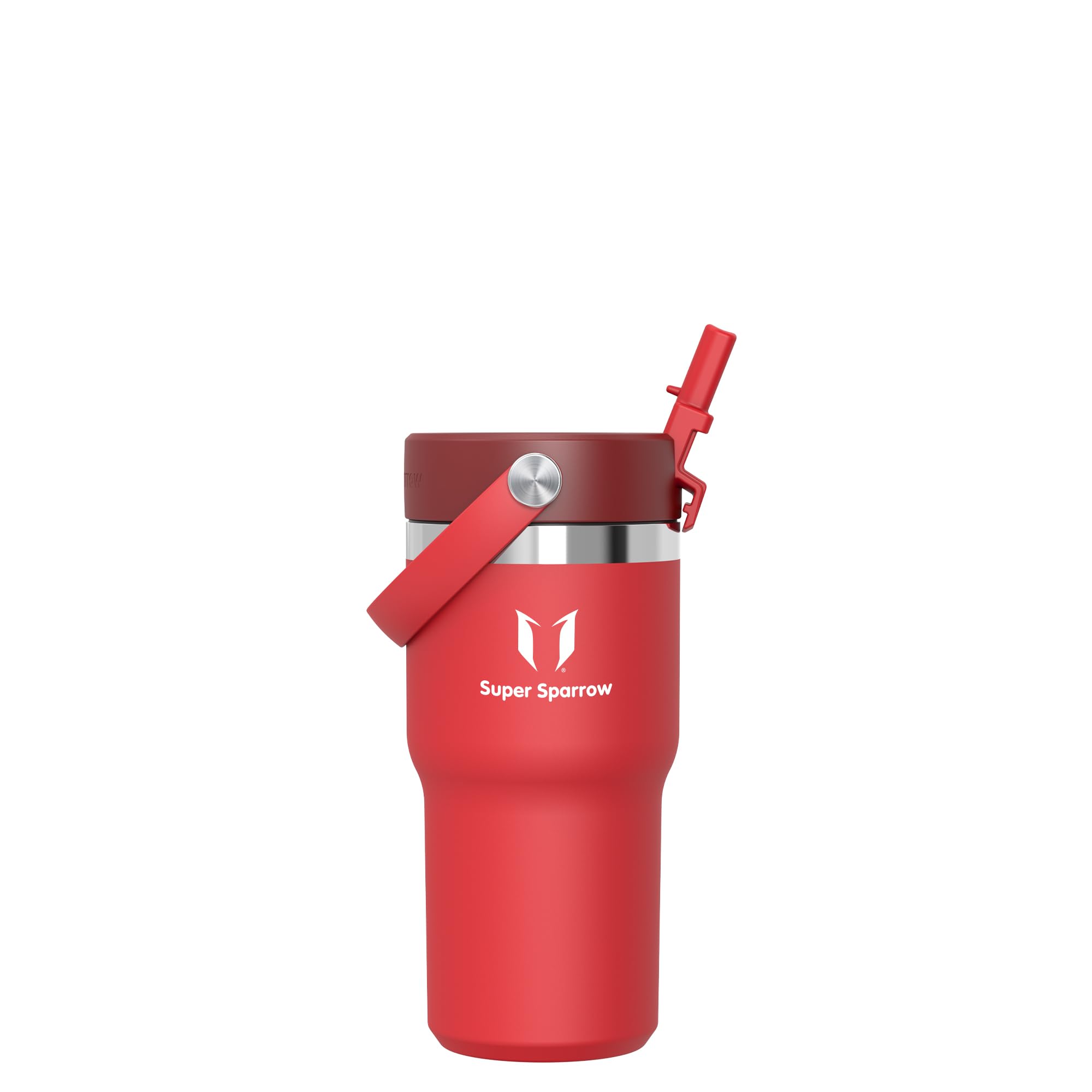 Sparrow Borraccia Termica Bambini - 620ml - Twistpath Borracce con Tappo Flex con Cannuccia - Senza BPA & Perdite Bottiglia Acqua - Inox Borracce Termiche Per Portabevande