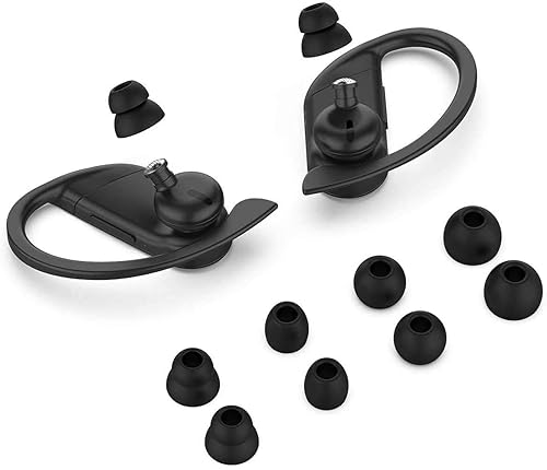 Miniatura 6 de 8pcs Eartips Auriculares Eargels Reemplazo para Beats Powerbeats Pro Auriculares inalámbricos (negro)