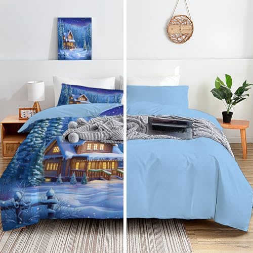 Housse de couette 140x200cm réversible pour éviter la couette qui glisse - 4