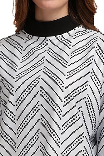 Image of PURVAJA Women's Midi Dress (Maxi-018-Dotted Line-M White M)