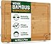 Schneidebrett XXL aus Bambus mit Standfüßen zum hygienischen Trocknen