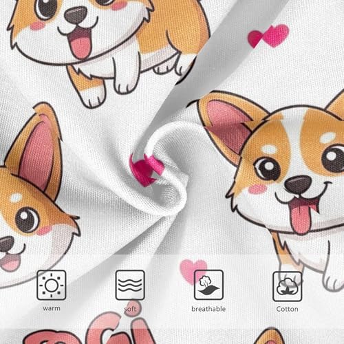 Fancy Toddlers Underwear Floral 2t Cotton Panties Little Girl Cute Cartoon Corgis Pink Prints Briefs Undies Kids3