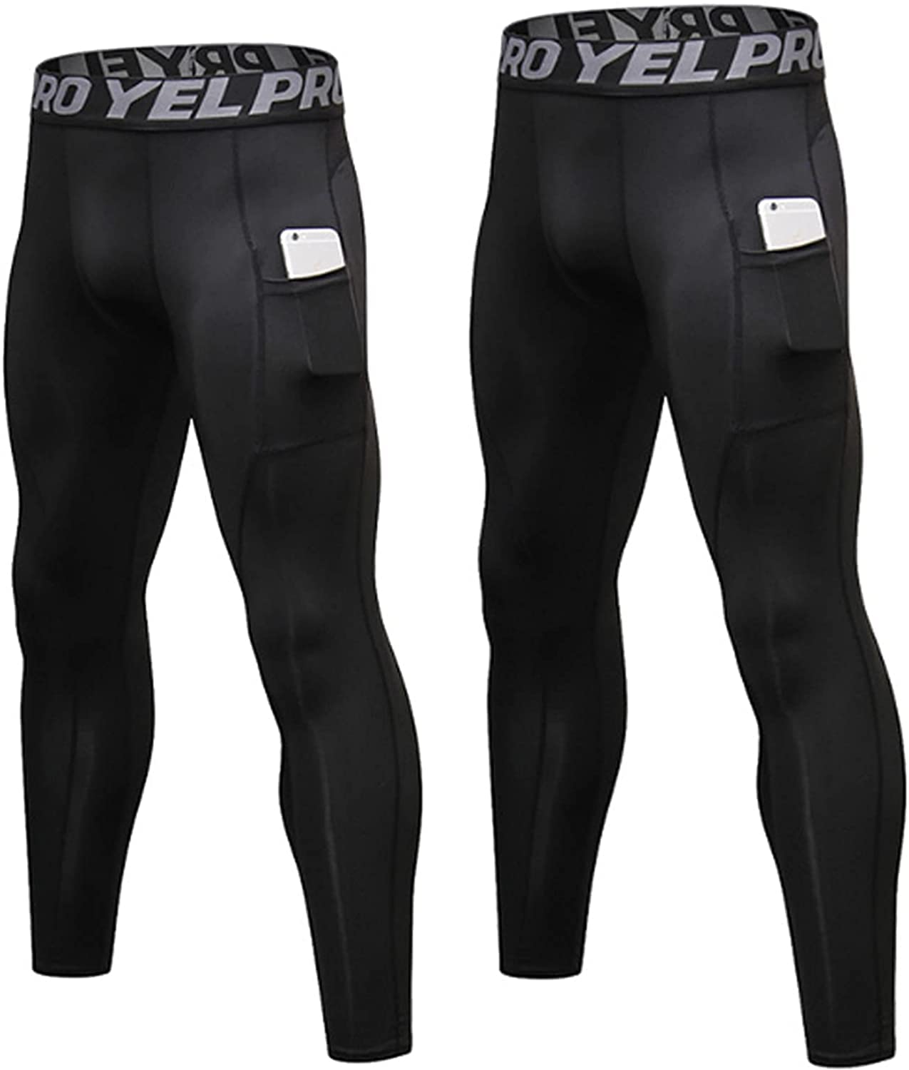 Generic2Pack Compression Cool Dry Sports Tights Pants Base Layers Running Yoga Leggings