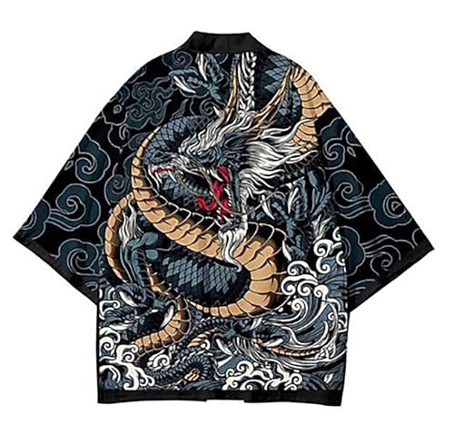 Women's and Men Kimono Cardigan Japanese Long Sleeves Lightweight Open Front Coat Tops3