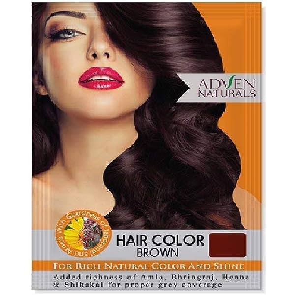 ADVEN NATURALS HAIR COLOR DARK BROWN -30GM EACH (PACK OF 6)-picture-24