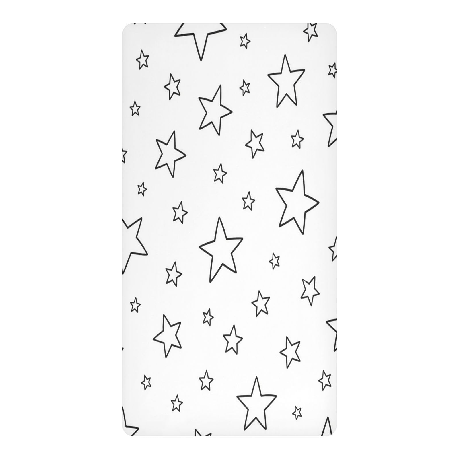 BOESI Star Sketch Waterproof Crib Sheet,Fitted Mattress Protector