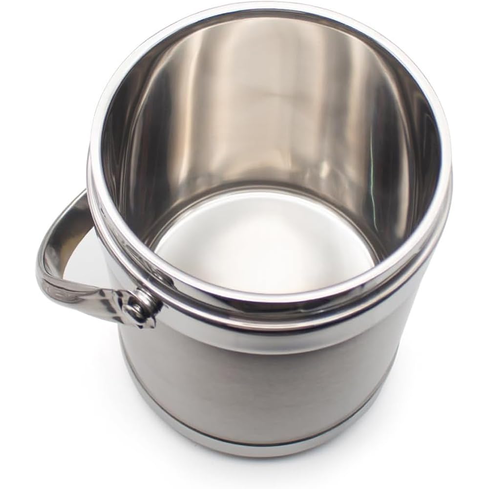 Dewar per Azoto Liquido 1,2-5 L Acciaio Inossidabile Serbatoio di Stoccaggio Criogenico Isolamento Ad Alto Vuoto Contenitore Criogenico, Serbatoio Termico Portatile Silver, 5L