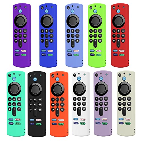 Voice Remote Cover, Silicone Cover Case For Tv Stick / Tv (3Rd Gen 2021 Release) Compatible With All-New 3Nd Gen Remote Control With Lanyard (Glow Blue) #TOP5