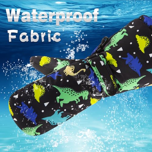 Image of BAVST Winter Kids Waterproof Gloves for Boys Girls Snow Ski Toddler Baby Mittens Outdoor for Infant Teens 1-5T