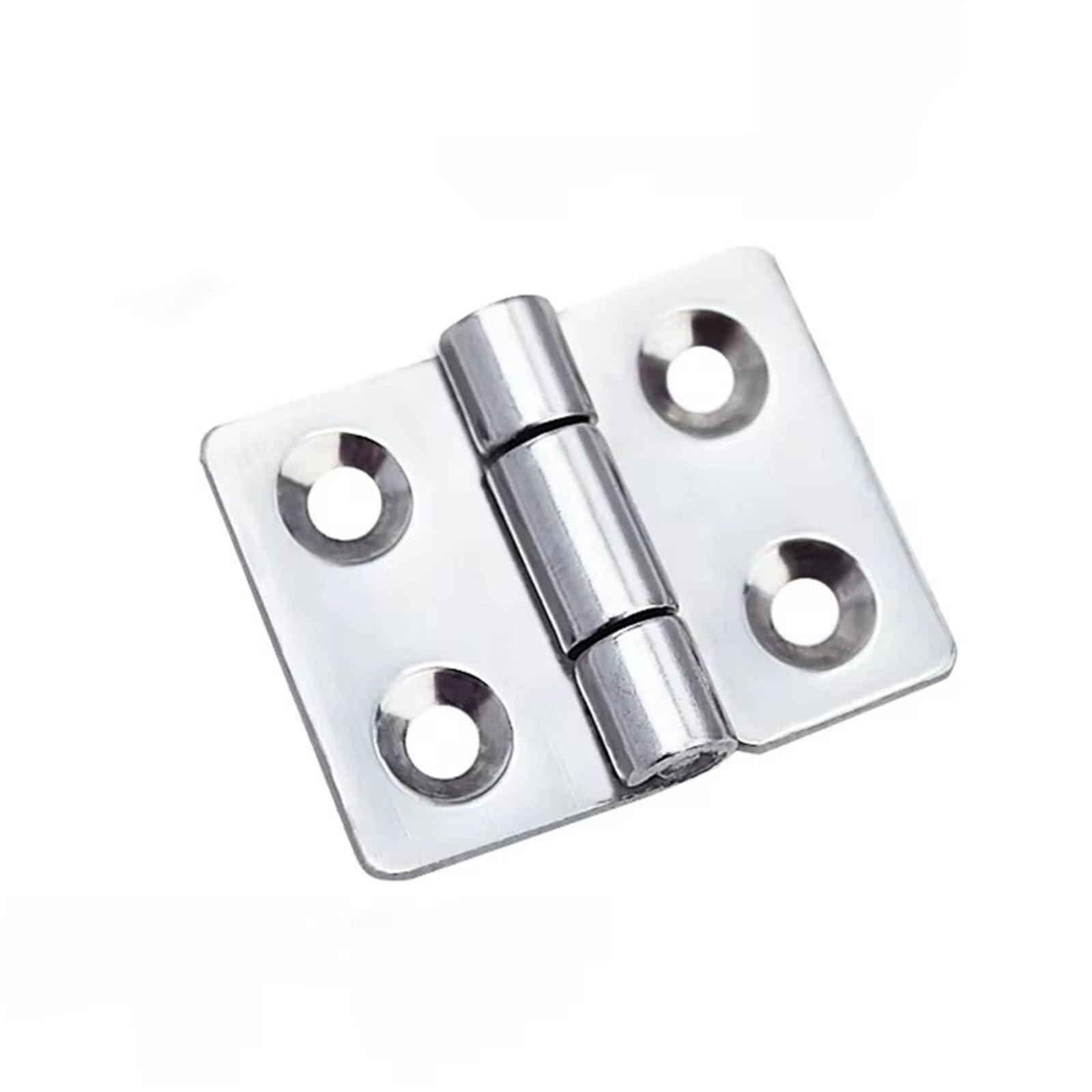 Flat Hinge 304 Stainless Steel Mirror Polished Large Angle Opening Machinery Equipment 1Pcs