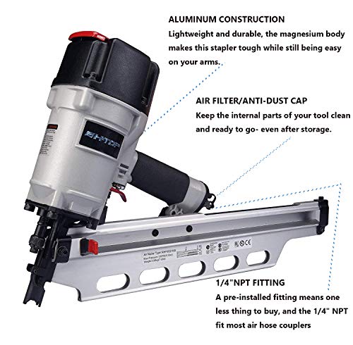 Image of 9021NS Framing Nailer 21 Degree 3-1 /2 inch with Depth Adjustment Professional Air Nail Gun
