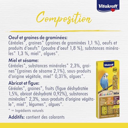 Kräcker Trio Egg/Fruit/Honey, 3pc,Budgie – Image 5