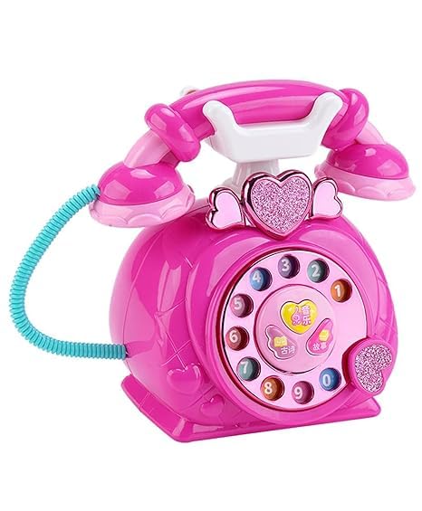 R Singh Classic Old Style Musical Landline Telephone for Kids with Story, Poetry Sound, Baby Phone Mobile Musical Toys for Girls, Pink (B0D7SQF68D) Amazon Price History, Amazon Price Tracker
