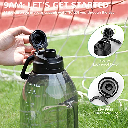 Trinkflasche Sport Wasserflasche Flasche 3.78 liter Große 1 Gallon 3 l Trinkflaschen BPA Frei Gym Auslaufsicher 05 (3… - Image 4