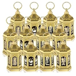 12pcs Gold Ramadan Lantern...