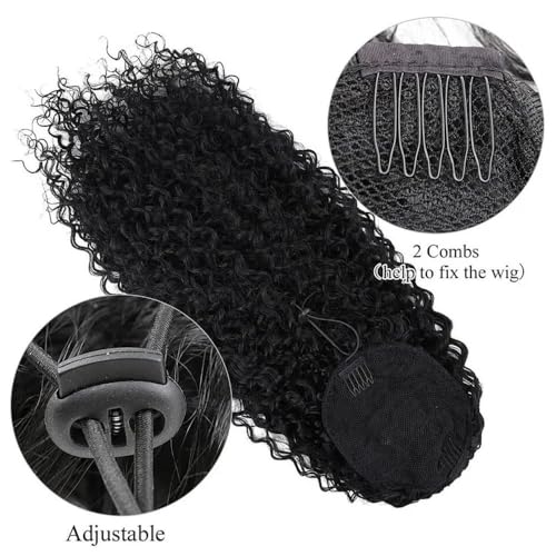 Extensiones de cabello virgen de 20 pulgadas tipo cola de caballo con clip 6