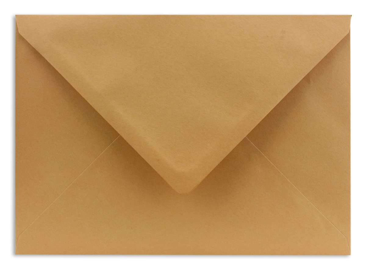 500 DIN C5 Briefumschläge Braun - 16,2 x 22,7 cm - 100 g/m² Nassklebung spitze Klappe - aus der Serie COLOURS-4-YOU Glüxx-Agent