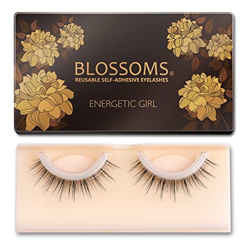 Reusable Self Adhesive Eyelashes Paired Lashes No Glue Required No Liquid Eyeliner Easy To Put On Soft and Comfortable Without Irritation (LC-086 Energetic Girl)