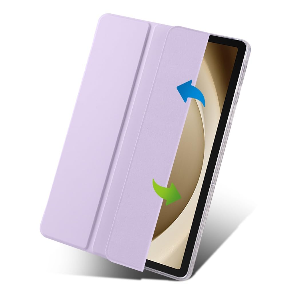 Étui pour Samsung Galaxy Tab A11 Plus violet clair en simili cuir rigide et silicone