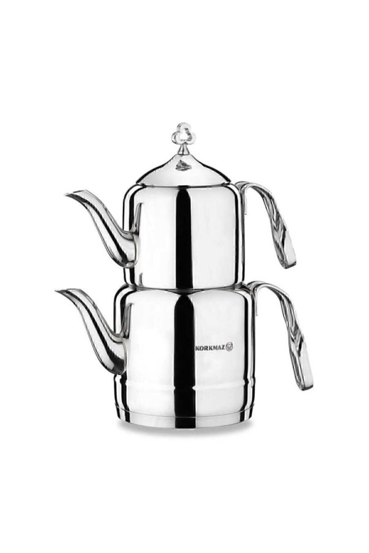 Korkmaz Cintemani 3,1 Lt Théière Thé Cuisinière Acier Inoxydable Argenté A211