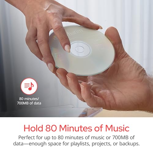 Image of Verbatim Music CD-R 40X 80 Minute 700 MB Blank Recordable Audio Discs 25pk Spindle