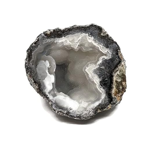 The Geode Mine Premium Quality Geode Half. 2-2.5 inch. Colorful Agate - Druzy Quartz - All Natural, no Dyes or Coatings! Fluorescent Under Short Wave Light.!