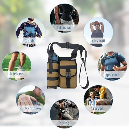 Prevalentn Shoulder Bag, with Water Bottle Holder, Crossbody Sports Workout Bag, Multiple Pockets for Gym Running3