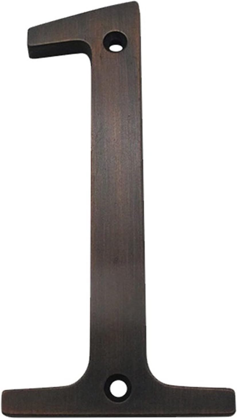 BREAKA 4 Inch 3D Digital House Number Modern Zinc Alloy Home Address Mailbox House Number Outdoor Residential Address Sign #0-9 (Size : 0)