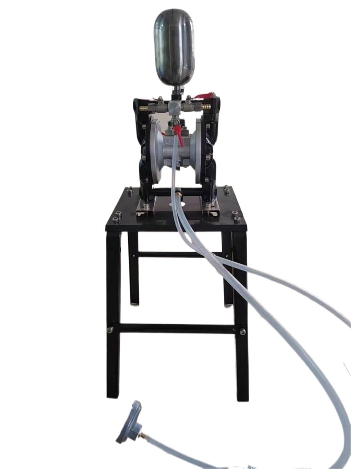 Zxzzas Nero Diaphragm Pump, Pneumatic Diaphragm Pump A10 Double Diaphragm Pump With E Aluminum Alloy Paint Spray Mixing Mixing Self Priming(Nero)