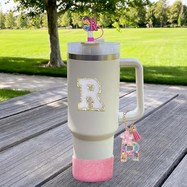 Use for Stanley Cup Accessories Charms 40oz 30oz,Compatible with Stanley Cup Letter Charms for Handle Silicone Boot,Straw Cover Topper & Sticker