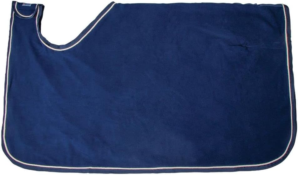 Dura-Tech Polar Fleece Quarter Horse Sheet with Tan Braid | Keeps Horse & Rider Warm | Anti-Pill Polar Fleece | Secure Hook & Loop Closure | Classy Tan Braid Detail