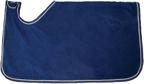 Dura-Tech Polar Fleece Quarter Horse Sheet with Tan Braid | Keeps Horse & Rider Warm | Anti-Pill Polar Fleece | Secure Hook & Loop Closure | Classy Tan Braid Detail