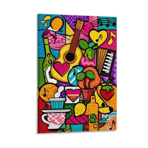 Oeuvre d'art musique cubaine affiche de qualité sur toile salon