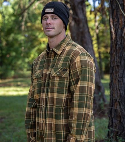 Legendary Whitetails Mens Plaid Flannel 100% Cotton Shirt, Mallard Greens Plaid, Large - Image 2
