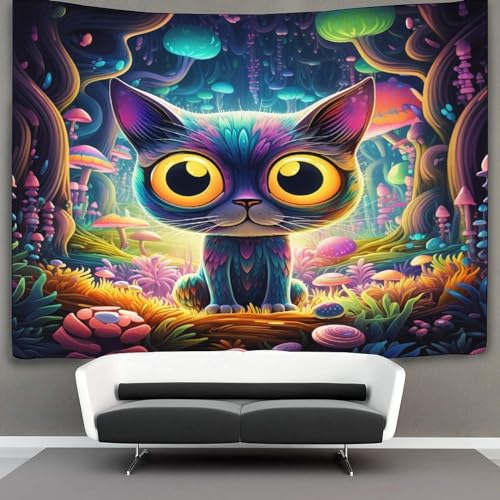 Serviette de plage tapisserie murale chat tissu grand format 3D - 3