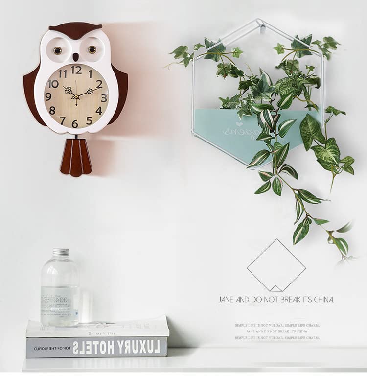 フクロウのかわいい掛け時計の寝室の静音の個性的な時計の客間 フクロウ