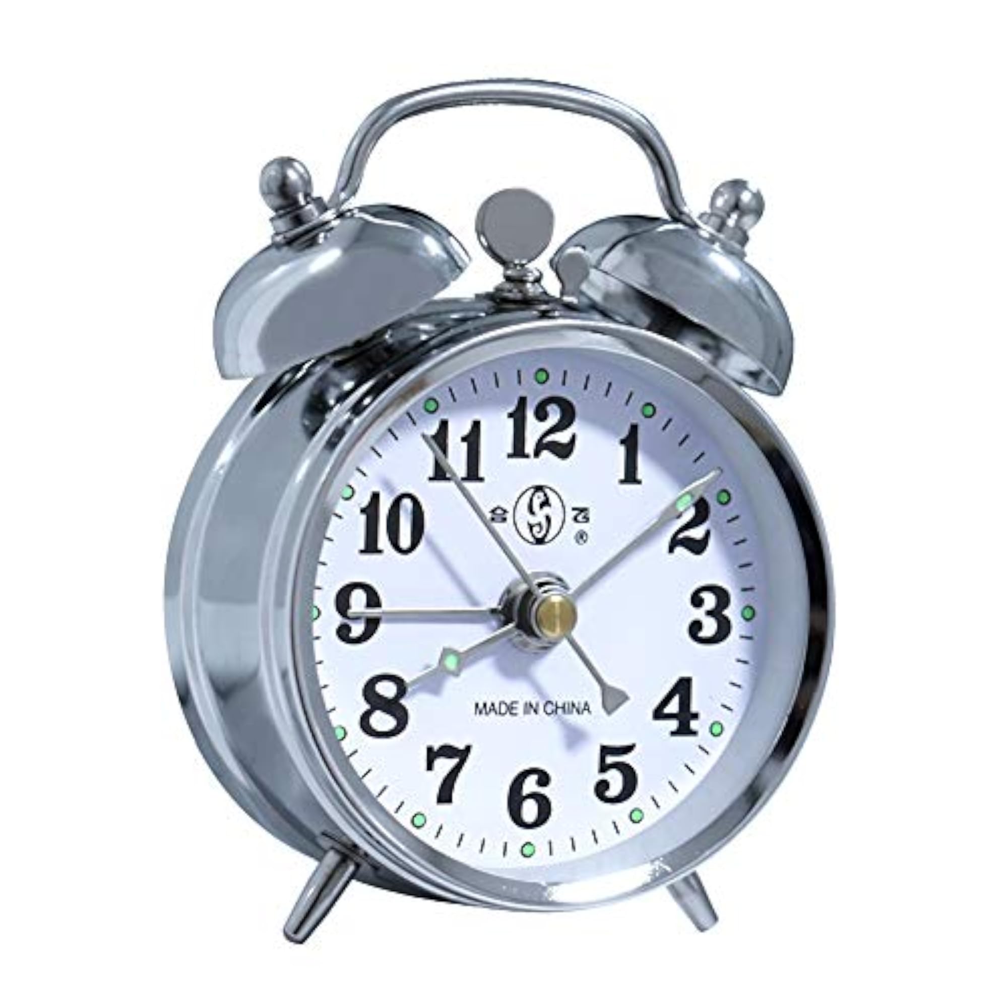 Metal Analog Alarm Clock with Twin Bell
