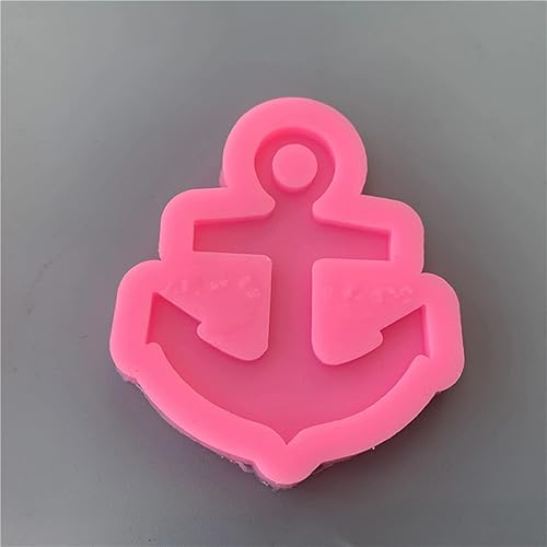 Miniatura 3 de Molde de silicona en forma de ancla llavero con agujero colgante de arcilla molde para decoración de pastel de bricolaje o postre casero