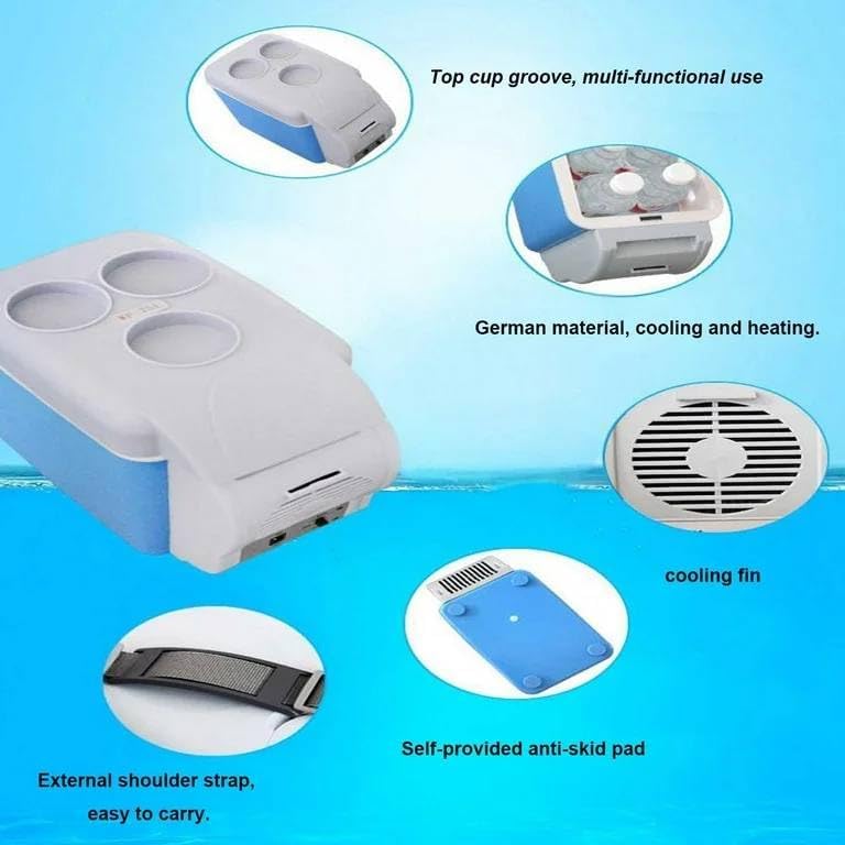 Image of mInI ReFrIgErAtOr cOmPaCt aNd pOrTaBlE WiTh 7.5 lItEr cApAcItY FoOd gRaDe lOw nOiSe aNd tHiCkEnEd iNnEr lInEr sUiTaBlE FoR CaR UsE