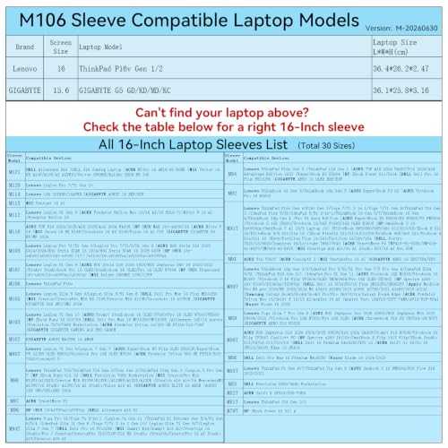 Image of Smatree M106 Hard Protective Laptop Case for 16 inch Lenovo /GIGABYTE | Compatible for 16 inch Lenovo ThinkPad P16v Gen 2 /1, for 15.6 inch GIGABYTE G5 KC /GD /KD /MD(X8308)