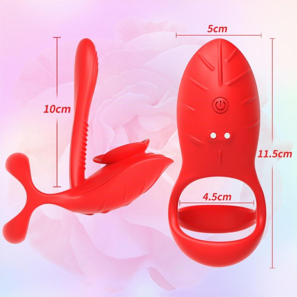 Anello Vibrante per Lei e Lui - 2 in 1 Cock Ring con Stimolatore Clitoride Femminile, Vibratore Coppia con Telecomando per Ritardante Eiaculazione Precoce e Migliora Orgasmo, Toys Sessuali per Uomini